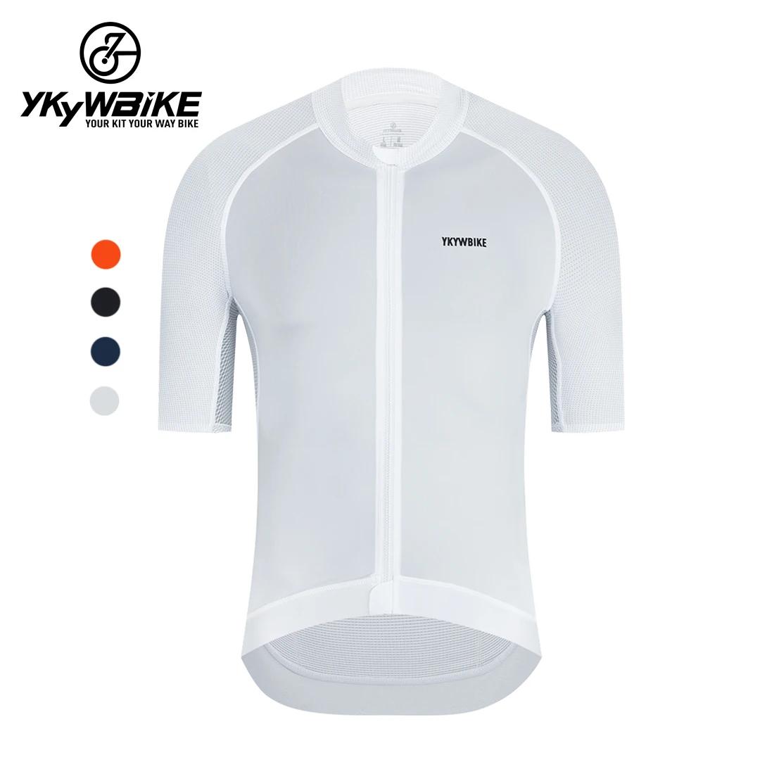 YKYWBIKE-Maillot de cyclisme en fibre de charbon de bambou pour homme, vêtements de sport d'équipe d