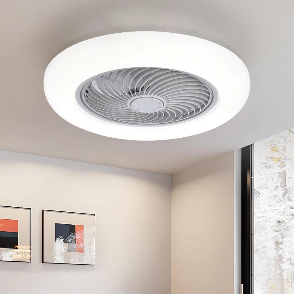 Ventilateur de plafond intelligent ventilateurs avec lumières télécommande chambre décor ventilateur