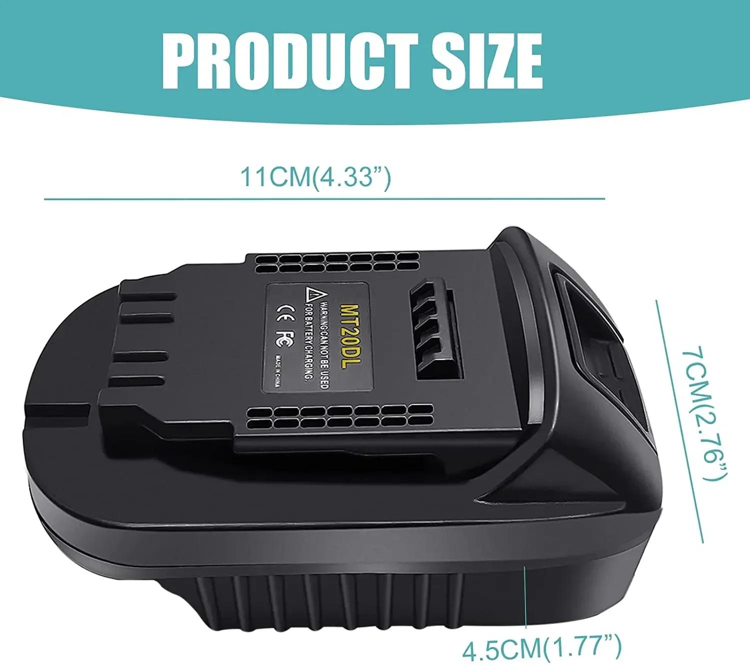 Adaptateur de batterie MT20DL pour Makita 18V Bl1830 Bl1860 Bl1815, conversion de batterie Li-Ion en