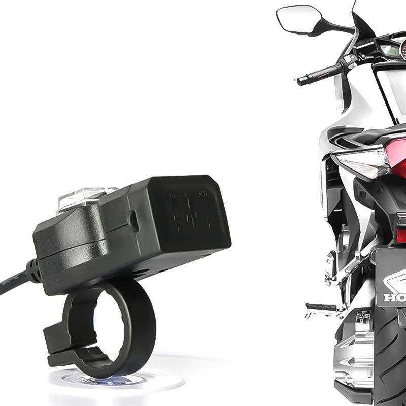 Adaptateur de chargeur de guidon de moto double USB 12V-24V, prise d'alimentation étanche pour iphon