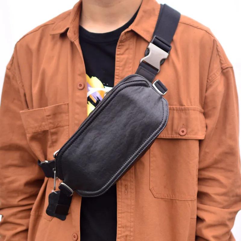 Gland TOO-Sac à Bandoulière en Cuir pour Homme, Petit Sac à Bandoulière Baotou, Couche Cirhide, Busi