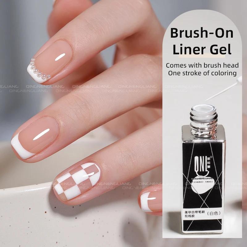 Verhéritage à ongles gel UV/LED, 7ml, blanc, noir, semi-continu