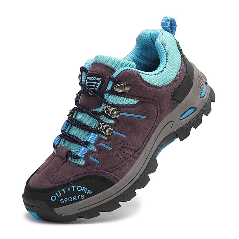 Chaussures de randonnée professionnelles en daim et cuir pour femmes, baskets de Trekking en plein a