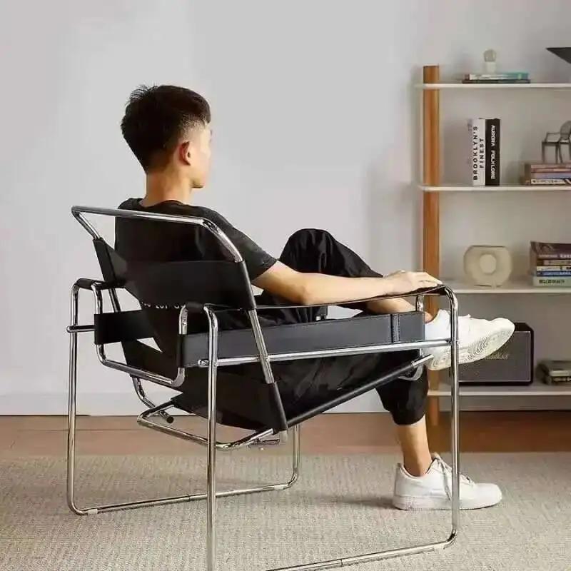 Vassili – chaise de loisirs nordique Simple, chaise Simple, Photo médiévale, réseau de Style industr
