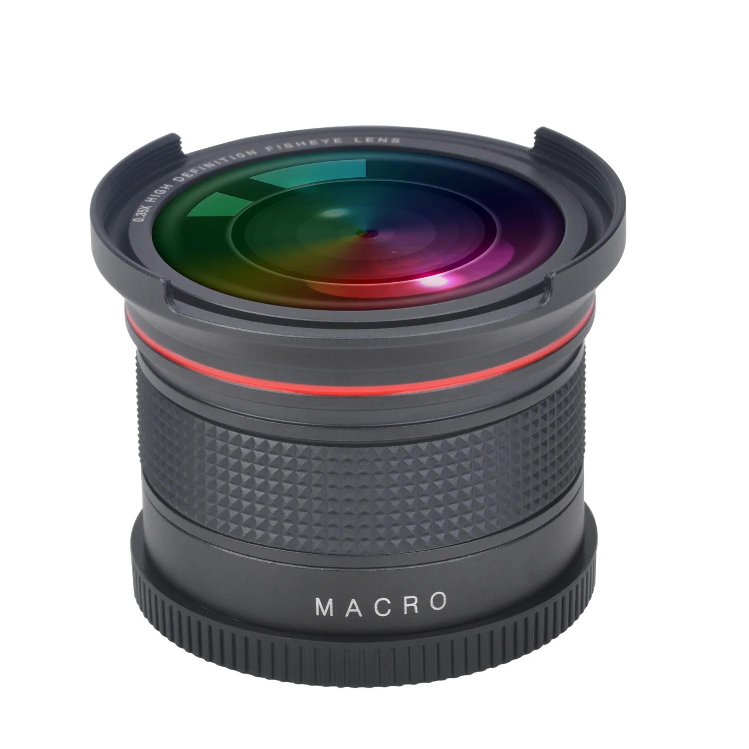 Hisewen 52MM 0.35x Fisheye Nikon objectif grand Angle pour Nikon D5200 D5100 D3500 D3400 D3300 D3200