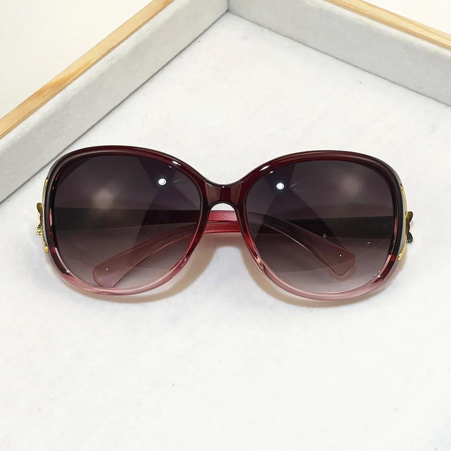 Lunettes de soleil en plastique pour femmes, 3 pièces, à la mode, grand cadre nickel é, UV400