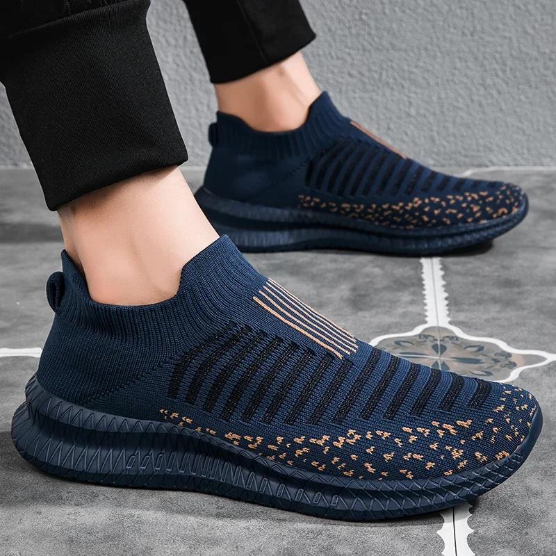 Chaussures de sport respirantes été homme 2025 - Tennis coulissantes confortables course extérieure
