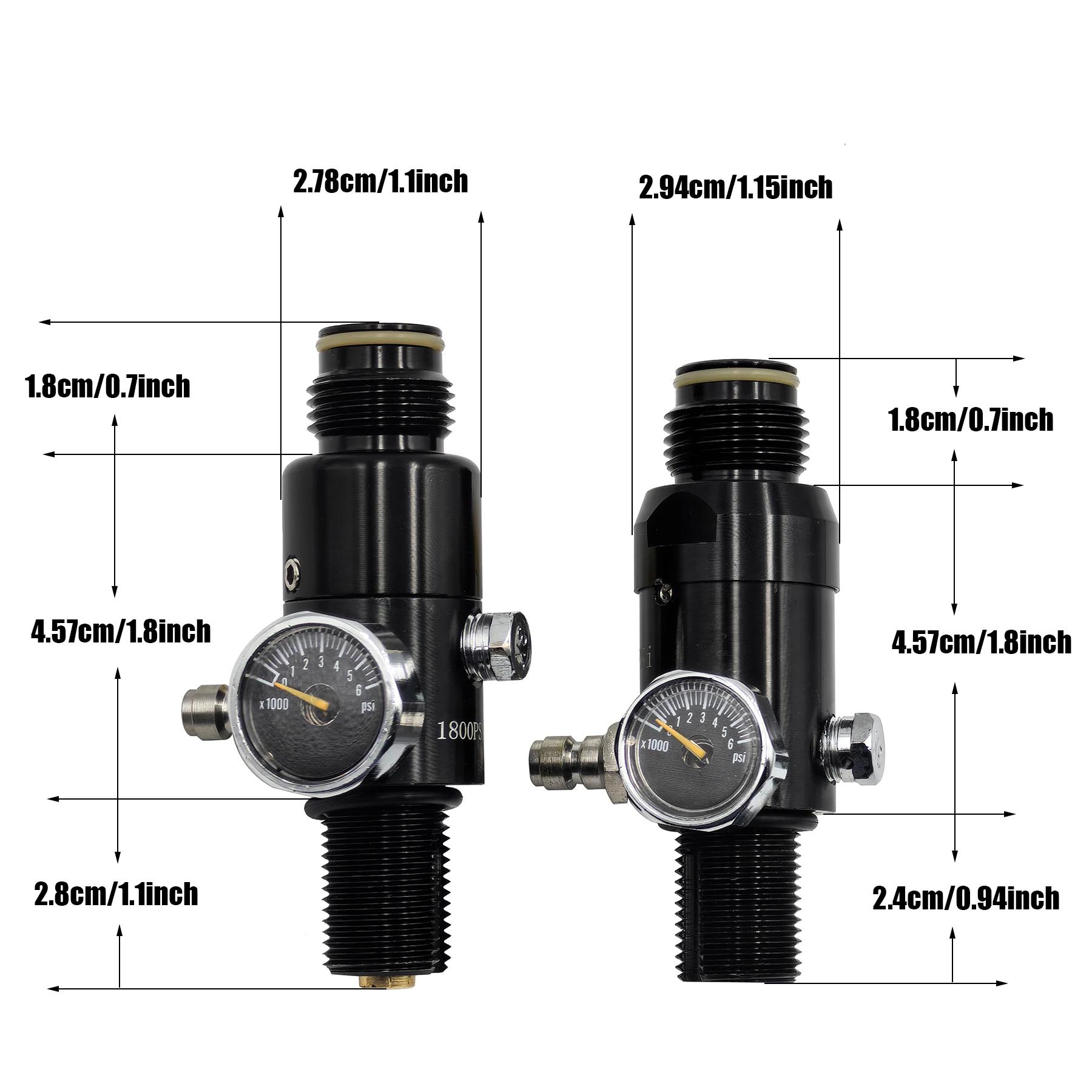 HPA 4500psi cylindre réservoir d'air régulateur vanne sortie 800psi à 3000psi M18 * 1.5 plongée esca