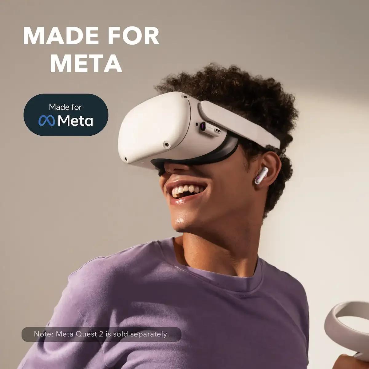Écouteurs de jeu sans fil Soundcore VR P10, faible latence de 30ms, connexion touristes, accessoires