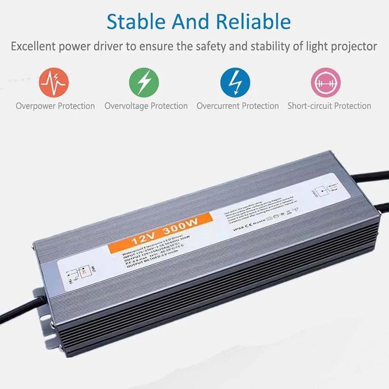 Alimentation de commutation étanche DC 12V 24V, transformateur d'éclairage LED extérieur IP67 ~ IP68