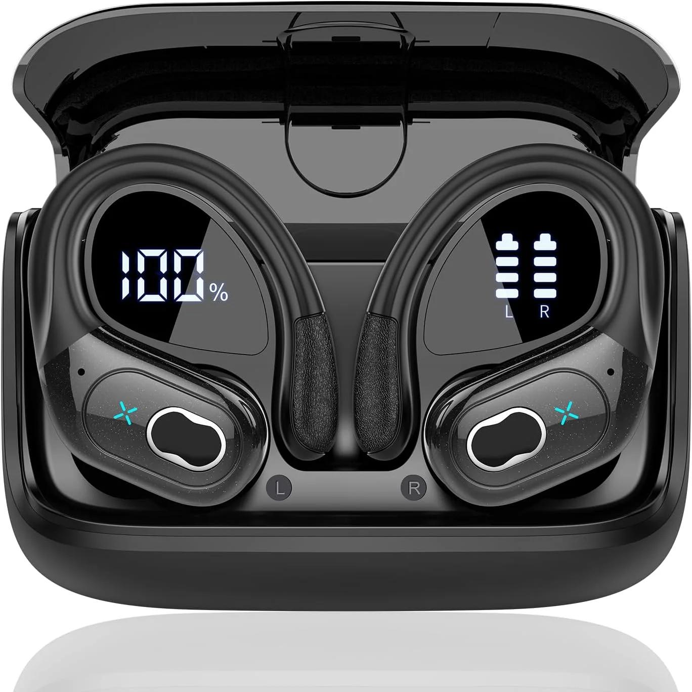 TWS sport écouteurs Bluetooth 5.4 HIFI basse sans fil casque LED tactile mains libres écouteur suppr