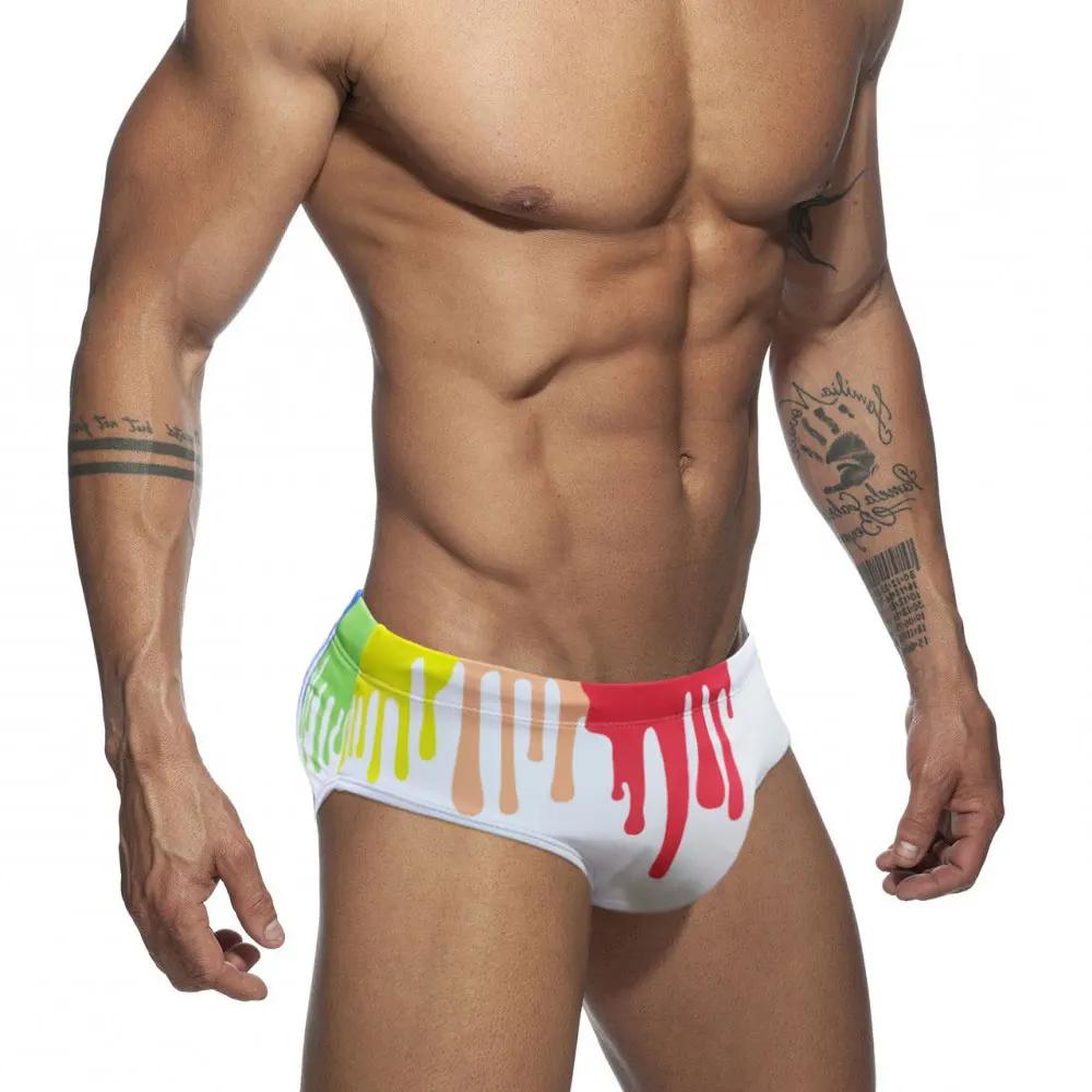 Slip de bain pour hommes, couture tendance, couleur, taille basse, Sexy, cordon de serrage, planche