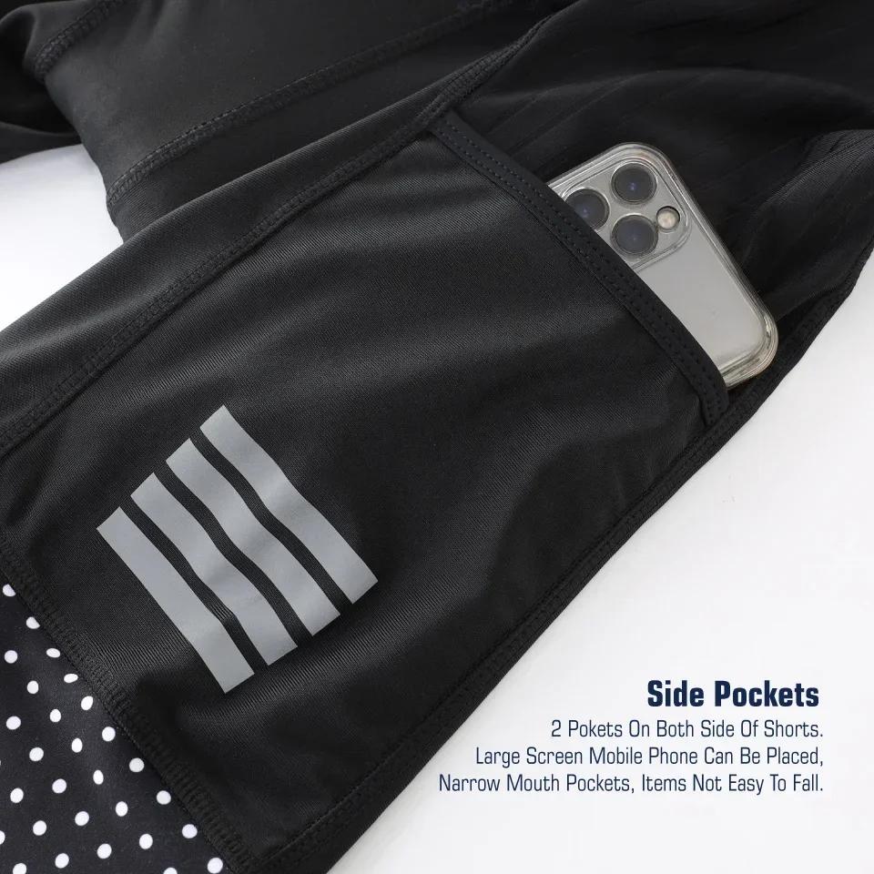 KEMALOCE short de cyclisme hommes blanc noir & gris & rouge Gel Pad été vélo Shorts course sur route