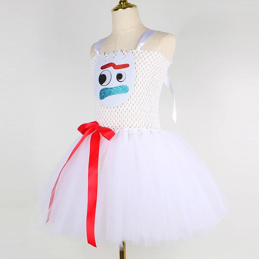 Costumes Forky pour bébés filles, robe Tutu fantaisie d'halloween avec Patch pour les yeux, tenue de