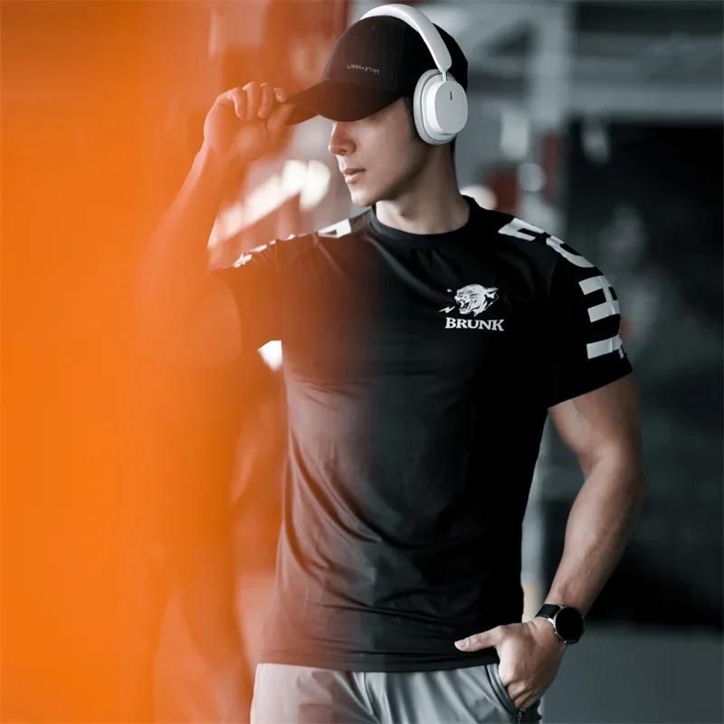 T-shirt sport homme été 2024 - Manches courtes séchage rapide respirant pour fitness et running