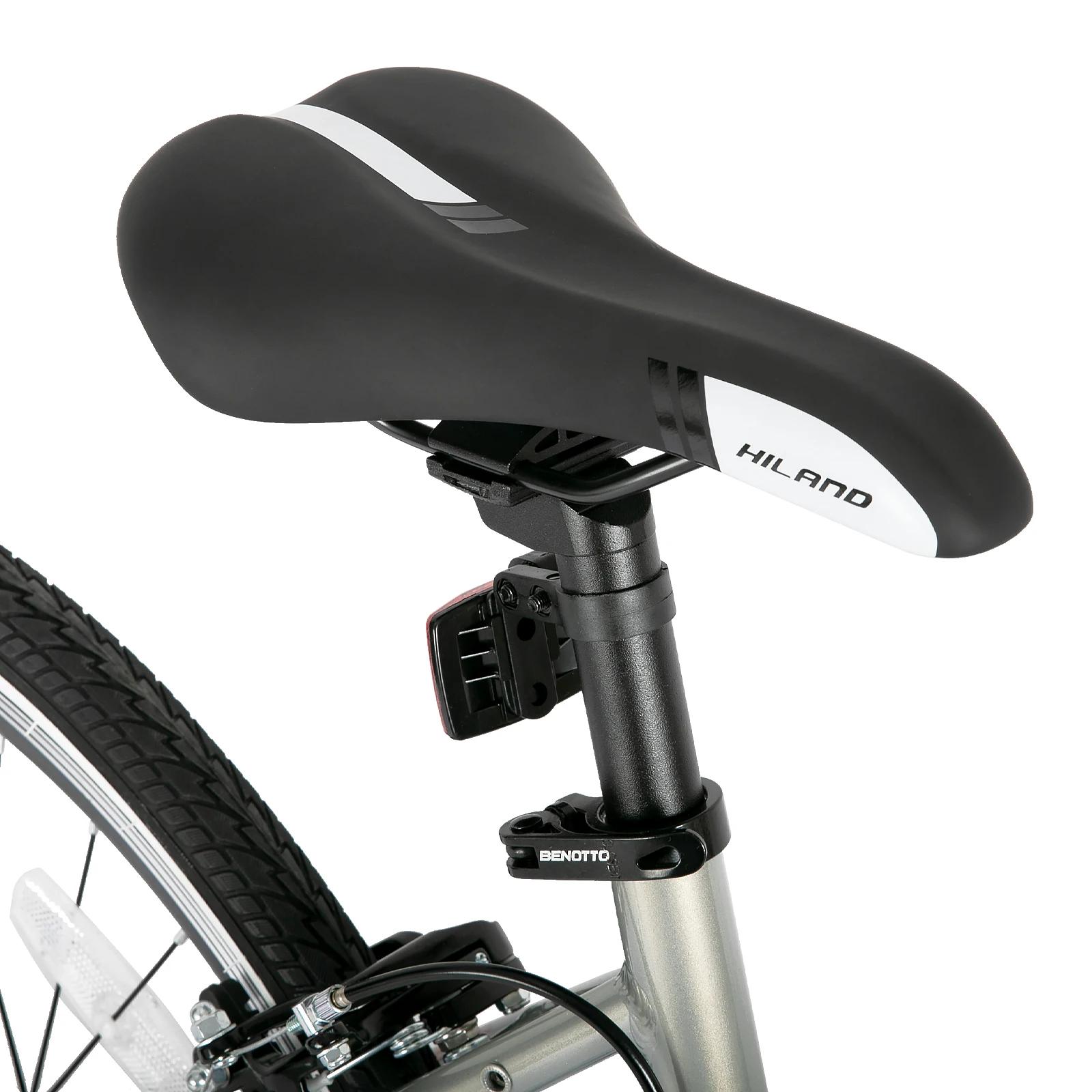 Hiland-Vélo Hybride avec Cadre en Aluminium pour Homme et Femme, Roues 700C, Vélo de Ville, Vélo de