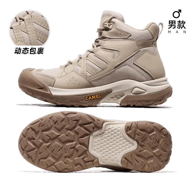 GOLDEN CAMEL-Chaussures de Randonnée en Plein Air pour Homme, Bottes d'Escalade Montantes Imperméabl