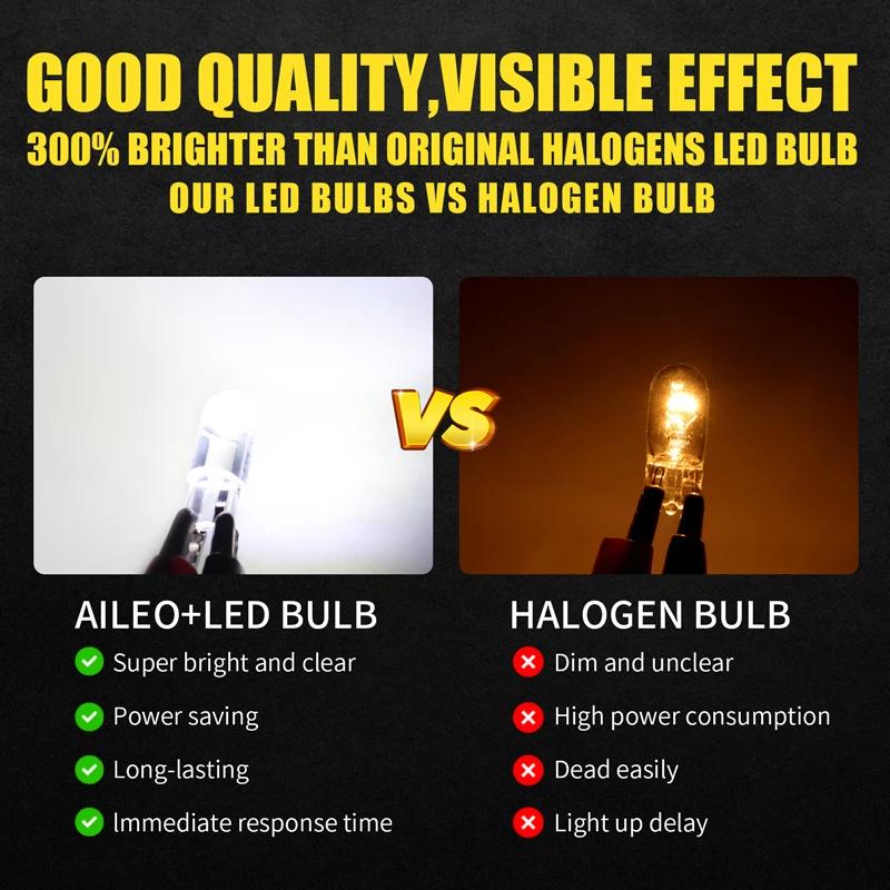 AILEO T10 LED W5W Canbus verre COB 6000k lecture dôme lampe marqueur cale plaque d'immatriculation a
