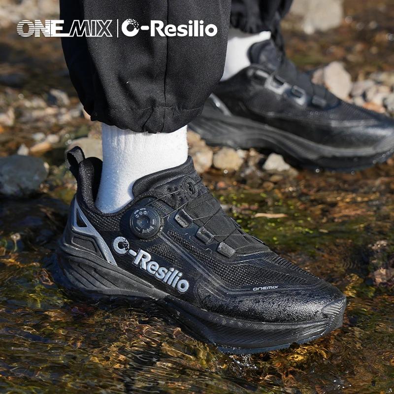 ONEMIX-Chaussures de sport décontractées imperméables pour hommes et femmes, chaussures de marche en