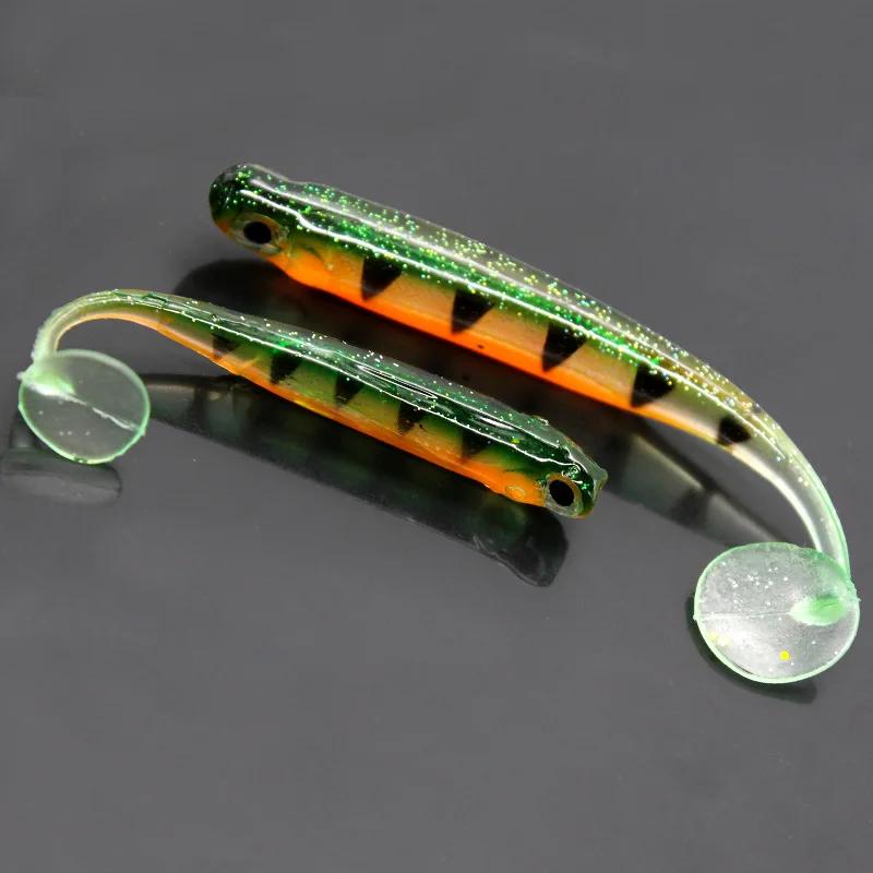 2 pièces/lot 7 cm/9 cm 2g/5g Wobbler leurre de pêche arc-en-ciel Shiner appât T queue bionique soupl