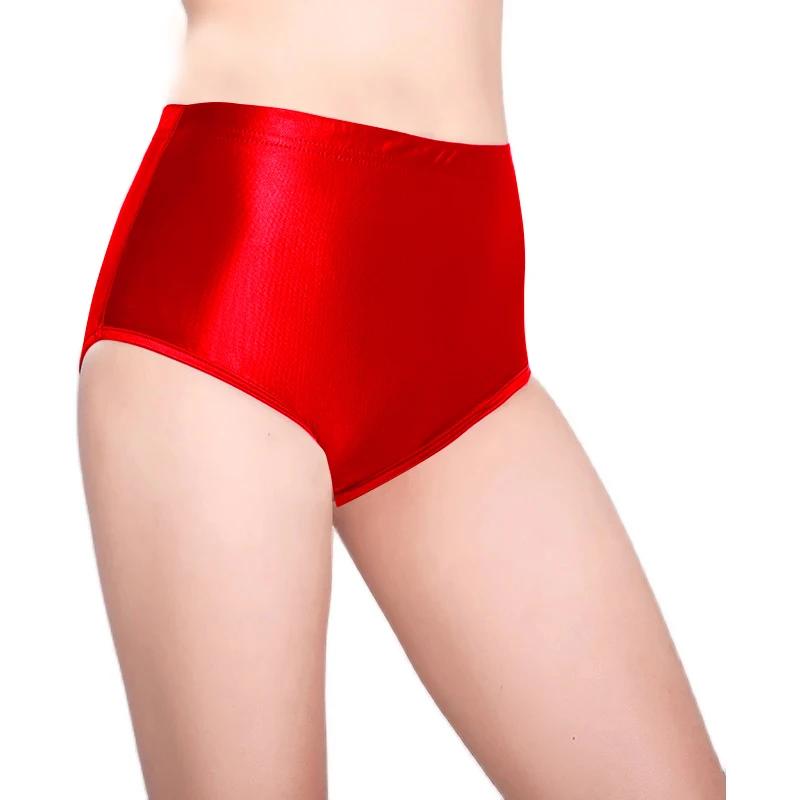 Short satin soyeux brillant femme pantalon sexy bikini taille haute collant