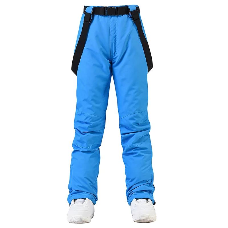 Pantalons de ski pour hommes et femmes, coupe-vent et imperméables, avec bretelles, pantalons d'hive