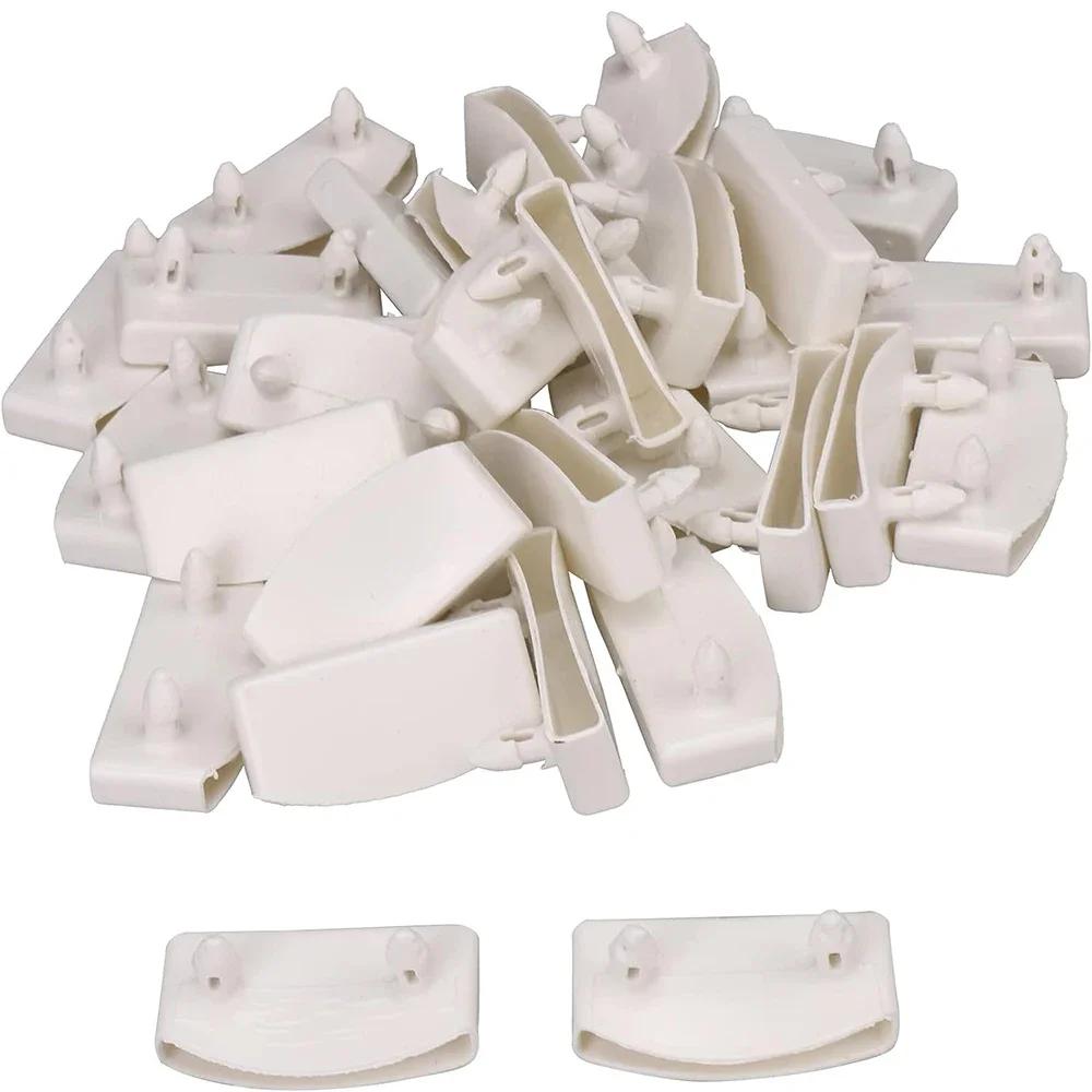 Couvercle à lattes de lit en plastique blanc, 10 pièces, capuchons centraux/embouts de remplacement