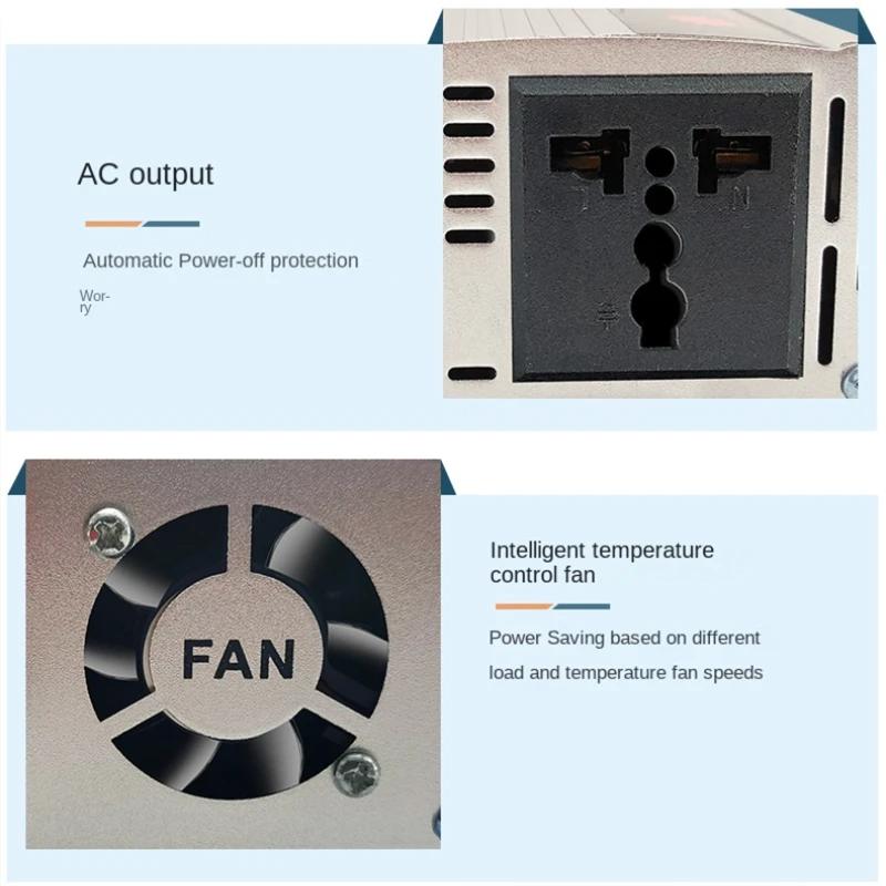 Onduleur solaire 12v 220v, 500W 1000W 1500W 2000W, transformateur de tension Portable, convertisseur
