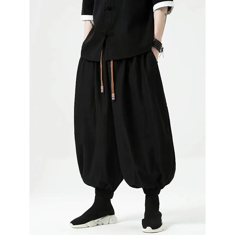 Pantalon homme FGKKS neuf, style coréen, coupe ample, en coton, pour l'extérieur, printemps, uni