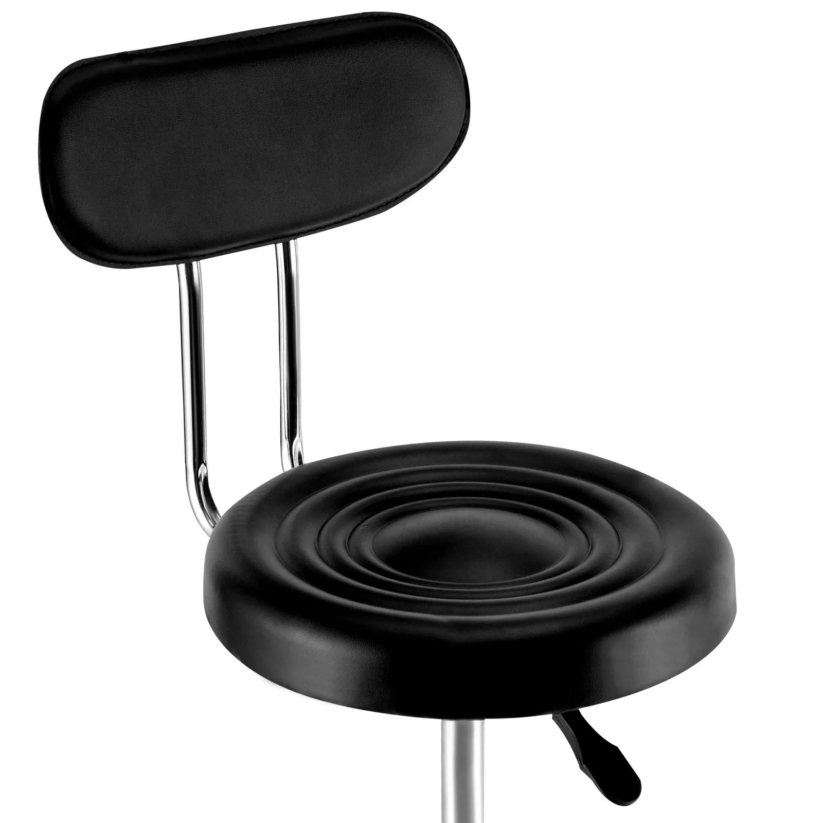 Banc rond réglable pour atelier, chaise hydraulique, bar, garage, recommandé, dossier et repose-pied