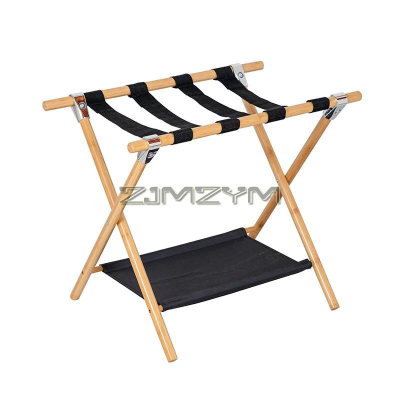 Porte-bagages pliant T1 avec étagère de rangement, support de valise, pour chambre d'amis, hôtel, ch
