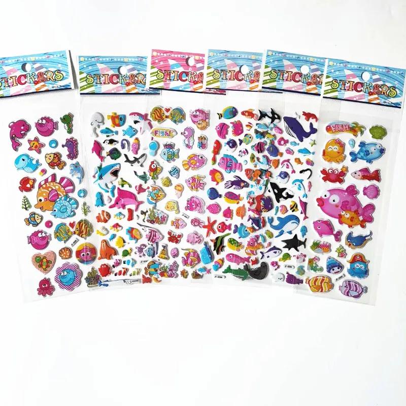Autocollants 3d chien et chat Marie, 6 feuilles, pour voiture, Scrapbook, animaux, poisson, dinosaur