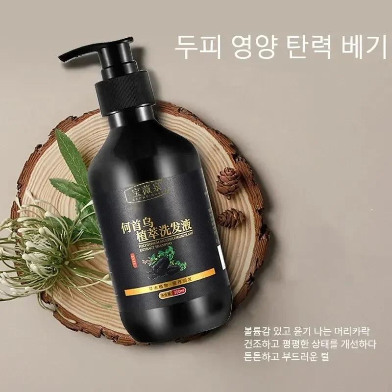 Shampoing à base de plantes Polygonum Multiflorum, contrôle de l'huile, contrôle des pellicules, sha