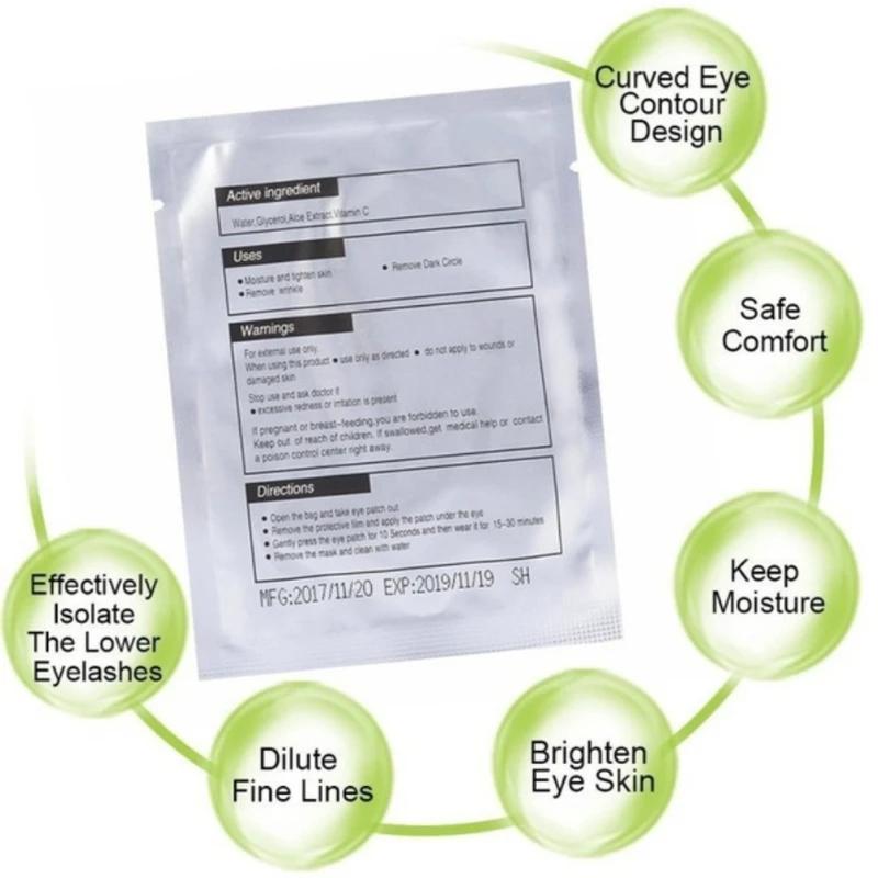 50 paires de patchs pour les yeux extension de cils sous les cils faux cils autocollants fournitures
