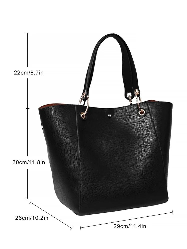 Grand sac fourre-tout pour femmes, sacs à main en cuir PU imperméable avec poignée supérieure, sac à