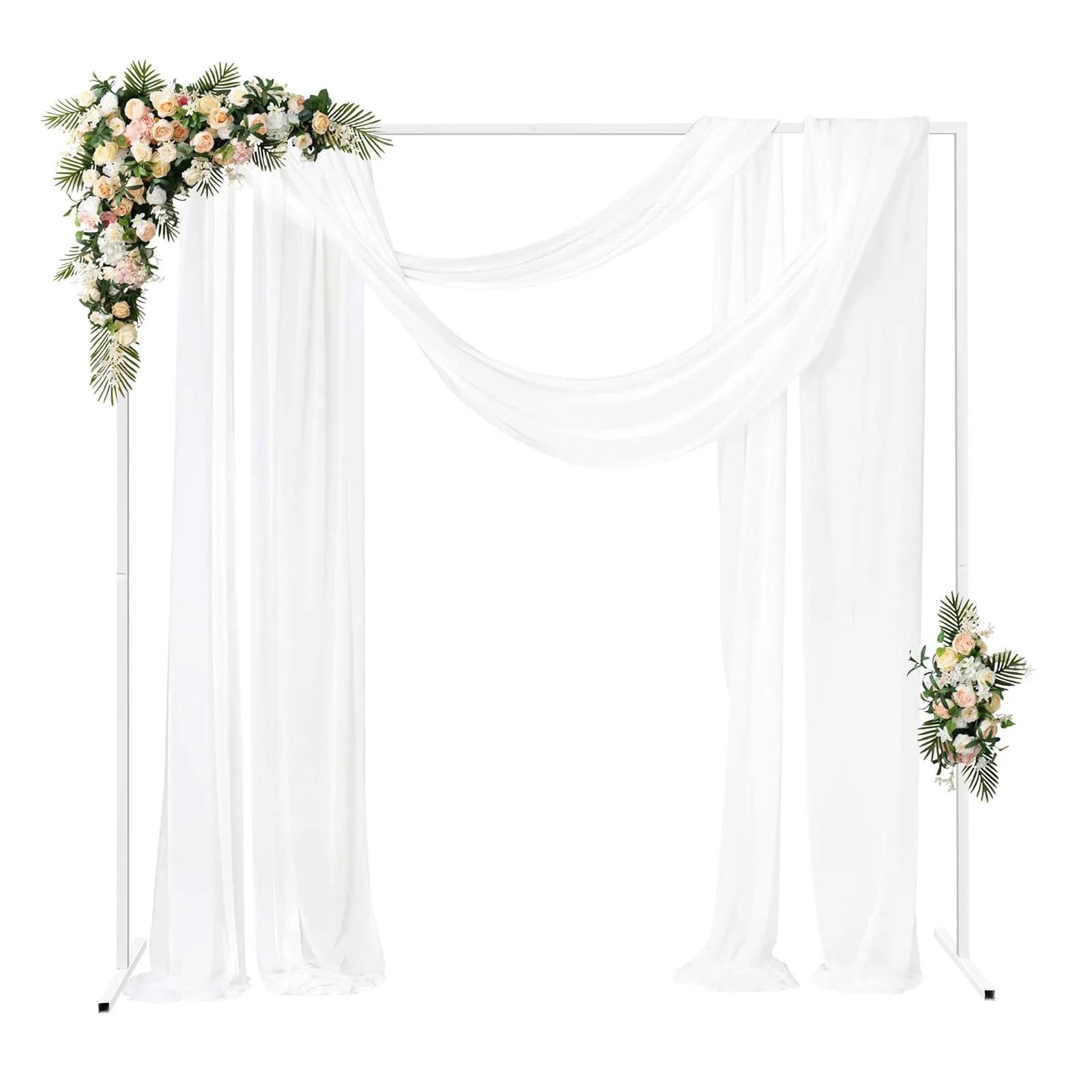 Arc de Table carré en métal de 6,6 pieds, tonnelle de jardin pour jardin, intérieur et extérieur, dé