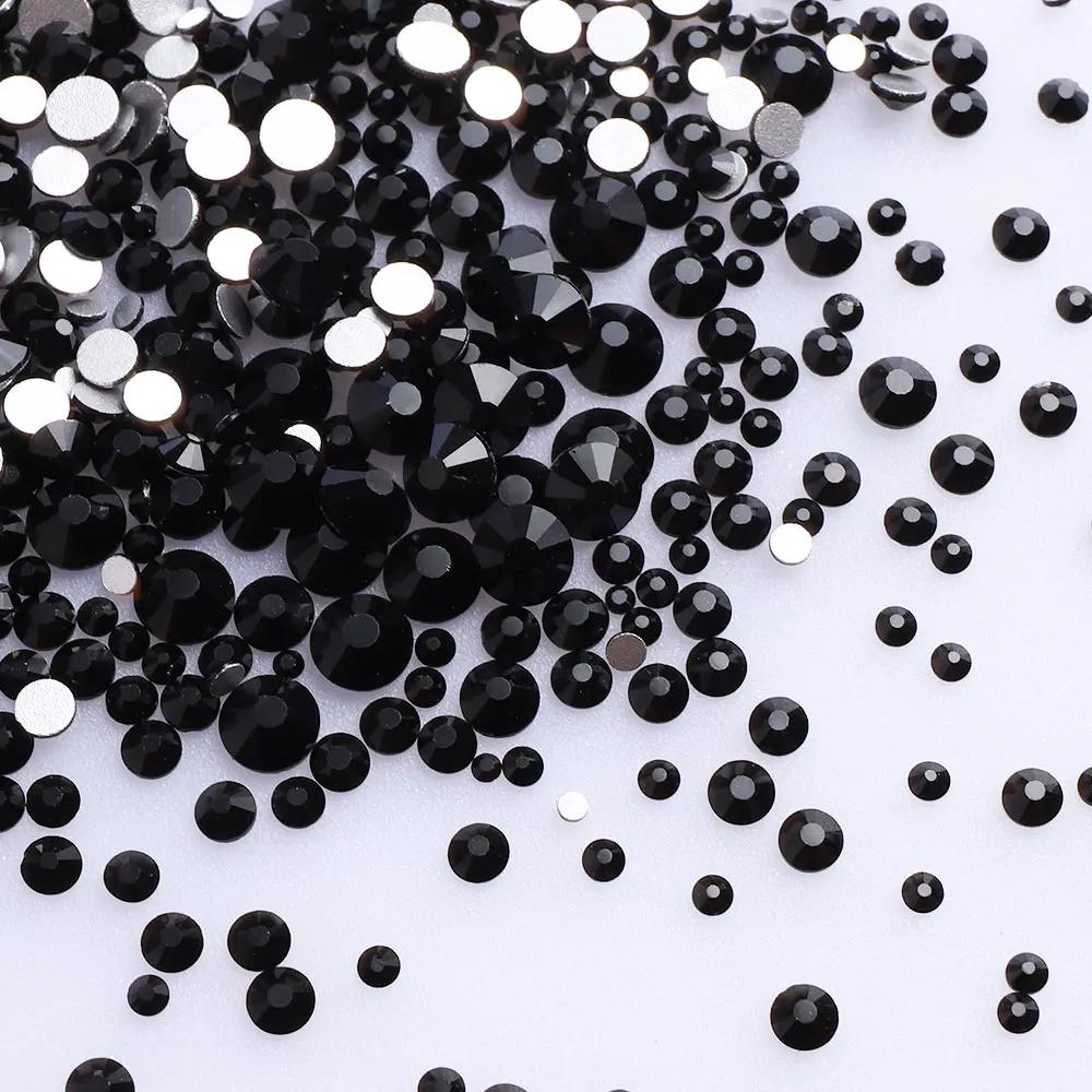 1440 pièces mélange taille verre Flatback strass paillettes cristal AB diamant rond Non correcteur c