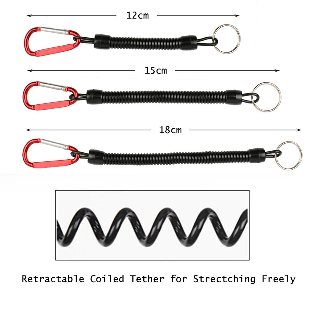 Goture 3 pièces lanière de pêche 12 cm/15 cm/18 cm corde de pêche en bateau attache enroulée rétract