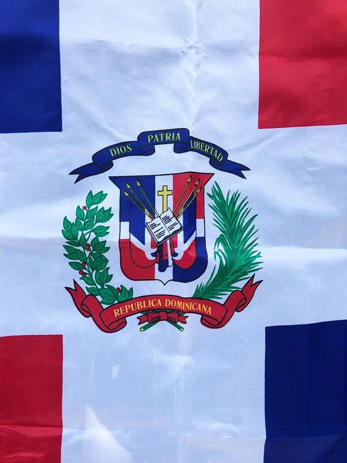 SKY DRAPEAU livraison gratuite 90X150CM suspendu Polyester république dominicaine bannière nationale