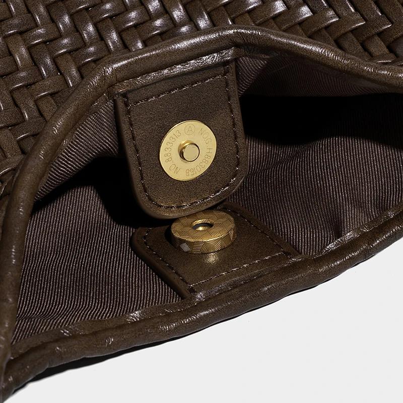 2025 Nouveau In Vintage Grande Capacité Underarm Épaule Livraison rapide main Weave Composite sacs f
