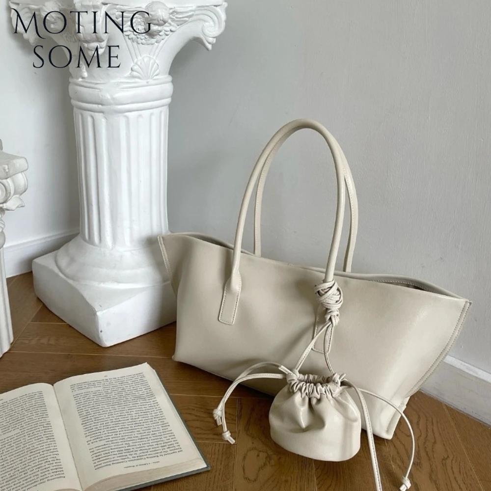 Motingsome grande capacité femmes sac nouveau luxe en cuir véritable sac à main et sac à main pochet