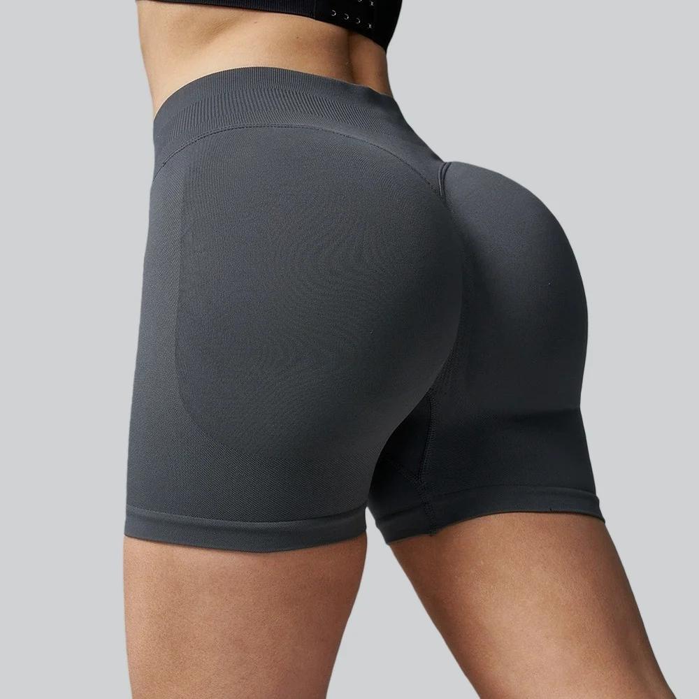 Shorts de yoga taille haute sans couture pour femmes, shorts de sport push-up pour le fitness, sécha