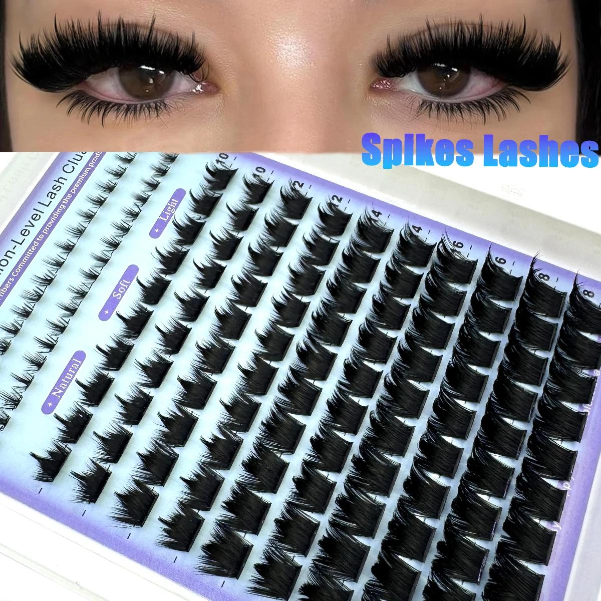 Kit de grappes de cils semblables à un salon avec pointes, bricolage, courbe D, Kit d'extensions de
