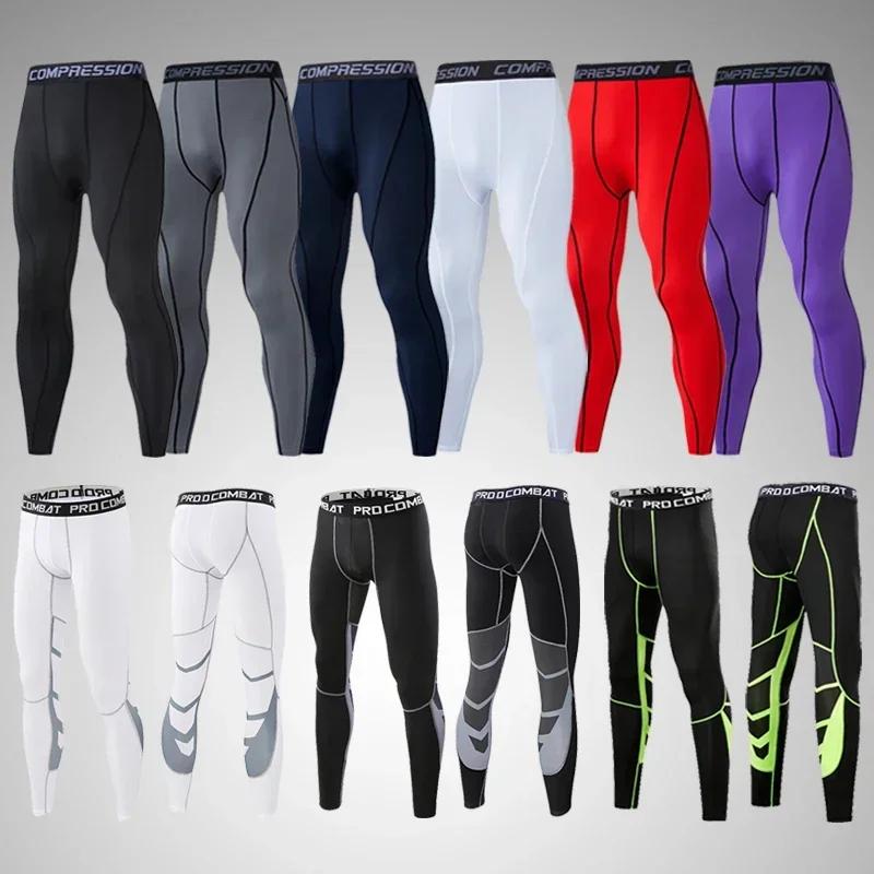 Pantalons de Compression pour hommes, pour course à pied, cyclisme, basket-ball, football, pantalons