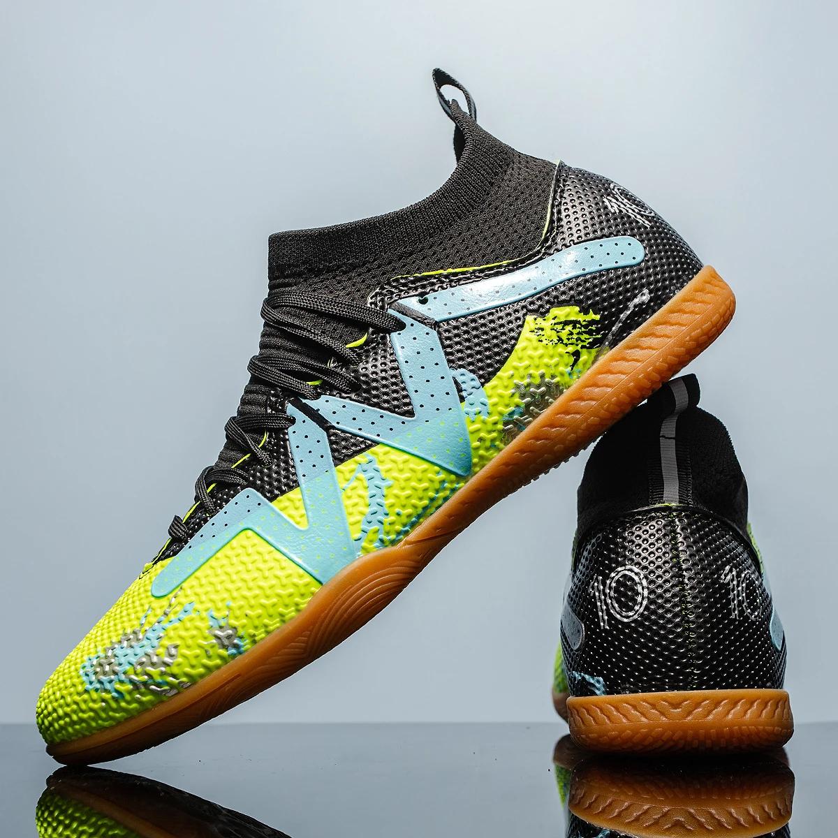Chaussures football hommes fond plat - Entraînement confortable antidérapant durable adultes adolescents
