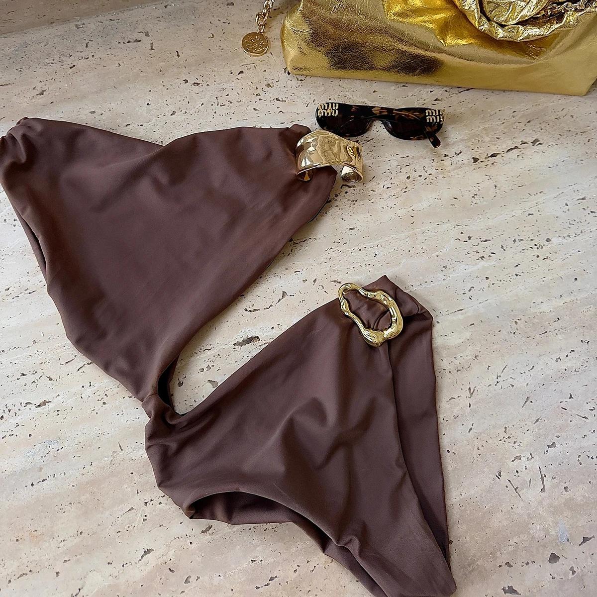 Maillot de bain une pièce sexy pour femmes, monokini, vêtements de plage, 2024