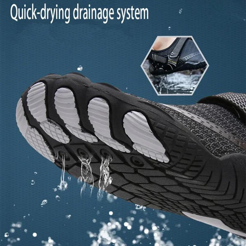 Chaussures d'eau unisexes, chaussures de plage à séchage rapide, baskets respirantes pour hommes, pi