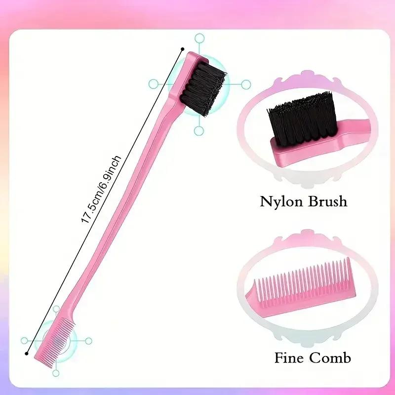 WANMEI 5 Pc démêlant style peigne ensemble Curl bonbons Bursh courbé queue de Rat peigne bord contrô
