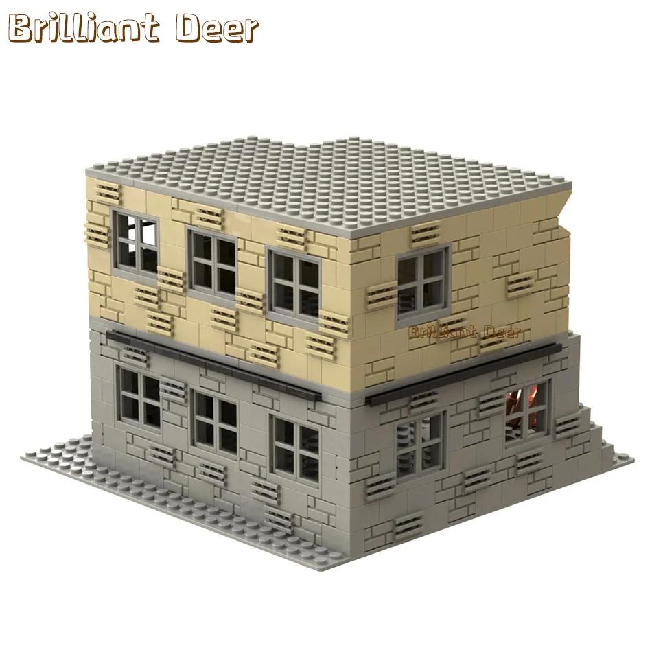 Edifs en ruinés abandonnées MOC WW2 Pubg Base militaire scènes de bricolage blocs de construction en