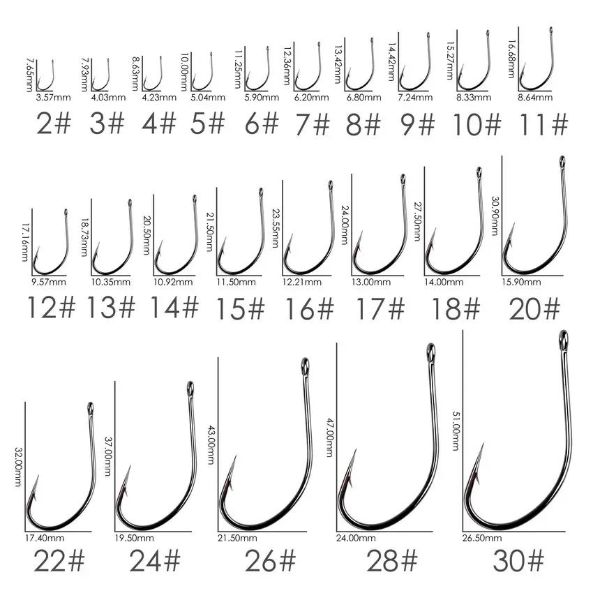100/50pcs boîte poulpe hameçons de pêche haute teneur en carbone Chmical aiguiser barbelé cercle cro
